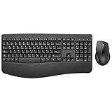 Tastatur Maus Set Ergonomisch, 2.4GHz Kabellose Tastatur und Maus, seenda Fullsize Tastatur mit...
