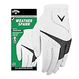 Callaway Golf Weather Spann Premium Synthetik-Golfhandschuh (weiß, einzeln, standardmäßig, XL,...