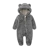 Dasongff Baby-Strampler für den Winter, warm, Pyjama, Jungen, Mädchen, Geburt, Neugeborene,...
