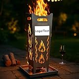 FireDesire Feuerkorb personalisiert 80cm + Ascheschale, Feuertonne, Feuerschale, Ofen, Terassenofen