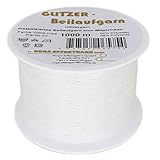 Glitzer Beilaufgarn auf 1000 Meter Spulen in verschiedenen Farben (Weiß-Irisé)