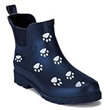 TOSH Chelsea Damen-Gummistiefel, knöchelhoch, zum Überziehen, wasserdicht, Gummi, Reitstiefel,...