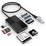 USB C USB 3.0 Multi-Kartenleser Hub,8 in 2 XD/SD/TF/CF/MS Speicherkartenleser Adapter mit 3 USB...