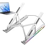 Laptop-Dockingstation Ständer – Faltbare Kühlung USB Riser – RGB-Dockingstation...