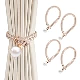 4er-Pack Vorhang Raffhalter, Grau Baumwoll Handstrick Vorhanghalter, Gardinen Raffhalter, Vorhang...