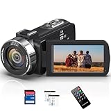 Videokamera 4K Camcorder 48MP mit IR Nachtsicht, 18X Digitalzoom 30FPS Video Kamera Recorder,...