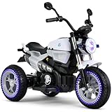 MAMIZO Elektro Kindermotorrad mit 2 Batterie, 110 x 58 x 81 cm, Dreirad Kindermotorrad mit...