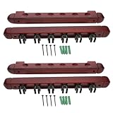 Alipis 2 Sätze Wandmontage Billiard Queue Halter aus Massivholz Pool Stick Organizer mit Stabilem...
