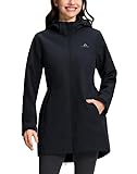 Pioneer Camp Regenparka Damen Wasserdicht Lang Softshellmantel für Frauen Elastizität Fleece...