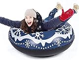 Aufblasbare Schlitten für Erwachsene Kinder: JanTeelGO 120cm Snow Tube mit Griffen für Rodeln -...