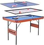 OYE 55Inch 3 in 1 Combo Spieltisch, Faltbarer Billardtisch/Billardtisch, Hockeytisch,...