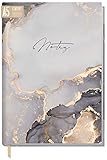 Notizbuch A5 liniert [Grey Marble] von Trendstuff by Häfft | 124 Seiten, 62 Blatt | ideal als...