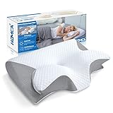 HOMCA 2 in 1 Ergonomisches Nackenkissen Orthopädisches Kopfkissen Memory Foam Kissen für Rücken-,...