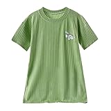 2024 Kleinkindkleid, Sommer-Nachthemd, dünner Stil, kurzärmelig, Kaninchen-Druck, warme...