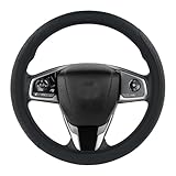 Lenkradbezug, 38 cm, Schwarz, Lenkradbezug Leder, Auto Lenkradbezug, Hochwertiger Lenkradbezugs für...