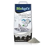 Biokat's Diamond Care Classic Katzenstreu ohne Duft - Feine Klumpstreu aus Bentonit mit Aktivkohle...