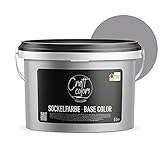 Craft colors Sockelfarbe 5L Steingrau | hochwertige Farbe für Beton, Mauerwerk, Kellerwand, Fassade...