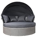 Riess Ambiente Outdoor Sonneninsel - Playa Living - 165cm - grau - Polyrattan Aluminium - inkl....