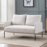 Wahson Sofa 2 Sitzer Couch mit Lehne, gepolsterter Sessel Loungesofa Stoffsofa Metallrahmen,...