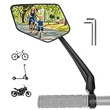 REEZER Fahrradspiegel links mit extra großer Spiegelfläche - 360° verstellbarer Fahrrad Spiegel...
