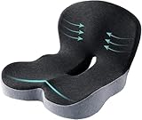 Orthopädisches Sitzkissen mit Rückenlehne [Seitliche Unterstützung & Komfort] Sitzkissen für...
