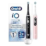 Oral-B iO6 Elektrische Zahnbürsten für Erwachsene, 2 Griffe, 2 Bürstenköpfe, 5 Modi mit...