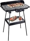 Korona 46221 Elektrischer Standgrill mit XXL-Grillrost (51 x 30 cm) | 2200 Watt | Windschutz |...