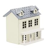 Miniatur-Puppenhausvilla - Bastelset aus Holz, handgefertigtes Modellbausatz | Ein Bastelset, das...