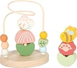 small Foot Motorikschleife Kleine Freunde aus Holz, hochwertiges Motorikspielzeug mit Stapelspiel,...