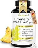 180 Bromelain Kapseln mit 7500 FIP/Kapsel - Bromelain hochdosiert - 750mg Bromelain Enzym aus Ananas...