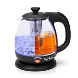 Taylor Swoden Wasserkocher Klein 1 Liter, Wasserkocher Glas Led, 2200W Teekocher Elektrisch,...