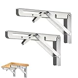 CEEYSEE 2 Stück Klappkonsole 200 mm Schwerlast Edelstahl Klappkonsole Klappwinkel 90 Grad...