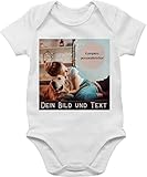 Baby Body Junge Mädchen - eigenem - Foto Bild Geschenk - 3/6 Monate - Weiß - druck bodies selbst...