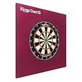 Kings Dart Dart-Set | Dartboard Komplettset: Turnier-Dartscheibe + Dart-Surround | Sisal-Borsten,...