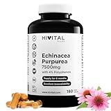 Echinacea 7500 mg. 180 vegane Kapseln für 6 Monate. Echinacea Purpurea-Extrakt mit 4% Polyphenolen....