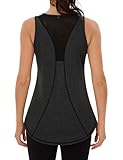 Wayleb Sport Top Damen Ärmelloses Rundhals Sportshirt Leicht Atmungsaktiv Sport Tank Top Lauftop...