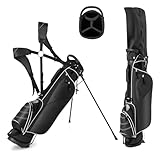 LIFEZEAL Golftasche, Tragbare Golfschlägertasche mit 4-fachen Trennwänden, Golf Stand Bag mit...