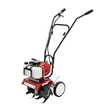 BJTDLLX 52cc Gartenfräse Benzin Motorhacke Benzin 2-Takt Motor Mini Pflüger Grubber Kultivator,...