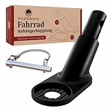 WEIDEBACH® Stabile Fahrradanhänger Kupplung mit Sicherungsstift schwarz, hohe Fahrstabilität,...