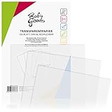 Robin Goods® 100 Blatt Premium Transparentpapier DIN A4, 110g/m², Super Qualität, bedruckbar,...