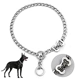 Edelstahl Hundehalsband,Verstellbare Hunde Halsband,P-Kette Hundehalsband für Hund spazieren...