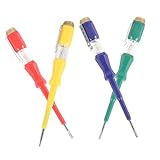 ASAKKURA 4 Stück Elektrischer Testerstift Draht Tester Voltage Tester Schraubendreher Versorgung...