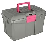 Covalliero Putzbox Siena, grau/pink, 40x26x24; Kunststoff, mit herausnehmbarem Einsatz, mit...