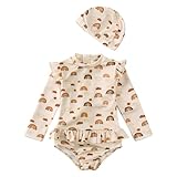 Generisch Kleinkind Kinder Baby Mädchen Badeanzug Floral Langarm 1 Stück Badeanzug Bikini Tankini...