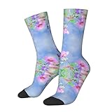 Socken mit Frühlingsblumen-Druck, 3D-Socken, Unisex, Deluxe, Persönlichkeit, kurze Socken, 40–42...