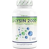 L-Lysin 2000-365 Tabletten - 1000 mg pro EINER Tablette - Aus pflanzlicher Fermentation -...