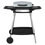 MEDION Elektrogrill (Standgrill, Tischgrill, Grillwagen, für Balkon Garten Camping, mit Deckel, 2...