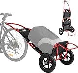 SEPNINE® Lastenanhänger Fahrrad, 2 in 1, Fahrradanhänger, Einkaufstrolley, Handwagen, Legierter...