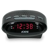 iCES ICR-210 Uhrenradio - Radiowecker mit 2 Weckzeiten - PLL FM - Schlummerfunktion - Sleeptimer -...