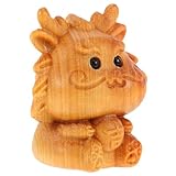 Veemoon Kleiner Geschnitzter Drachen Schmuckanhänger aus Robustem Holz Filigrane Holzschnitzkunst...